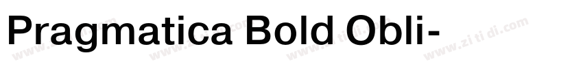 Pragmatica Bold Obli字体转换